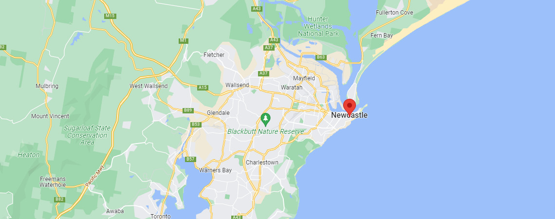 Newcastle map area